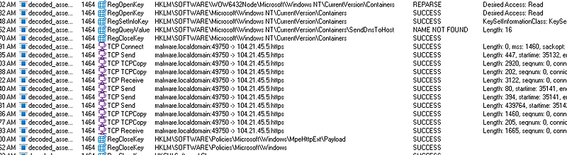 Malware trying to connect